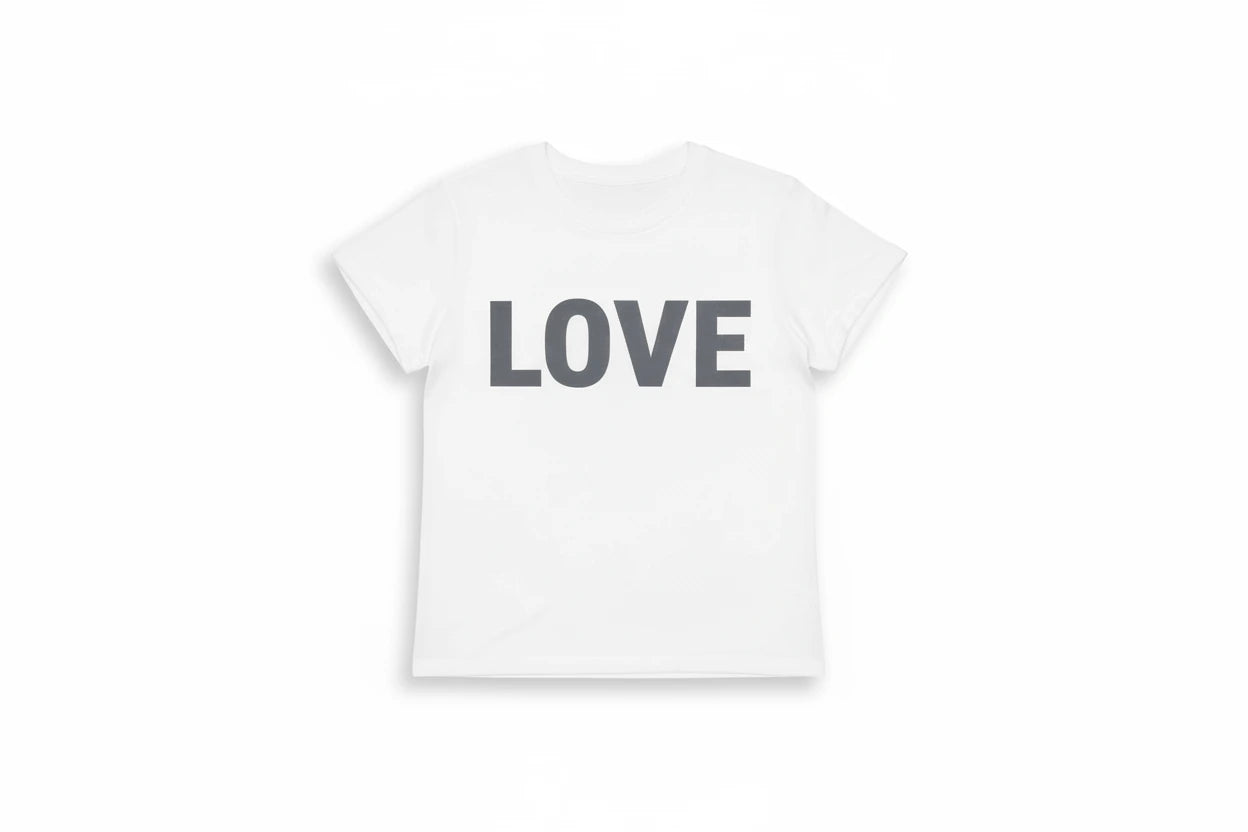T-shirt blanc Love – RECYCLED KARMA | George Genève