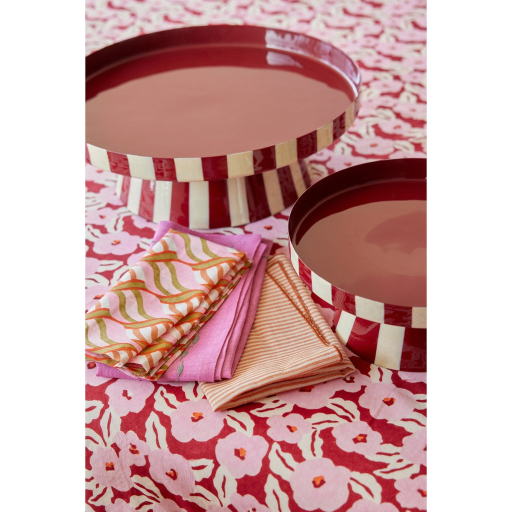 Nappe Chunni Bordeaux - ambiance table