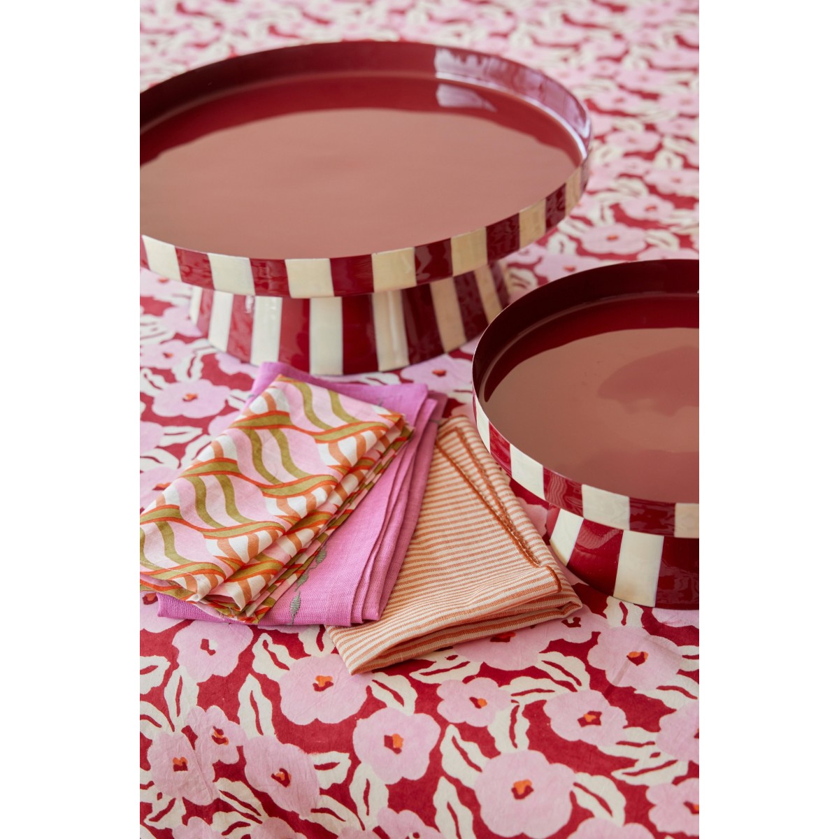 Nappe Chunni Bordeaux - ambiance table