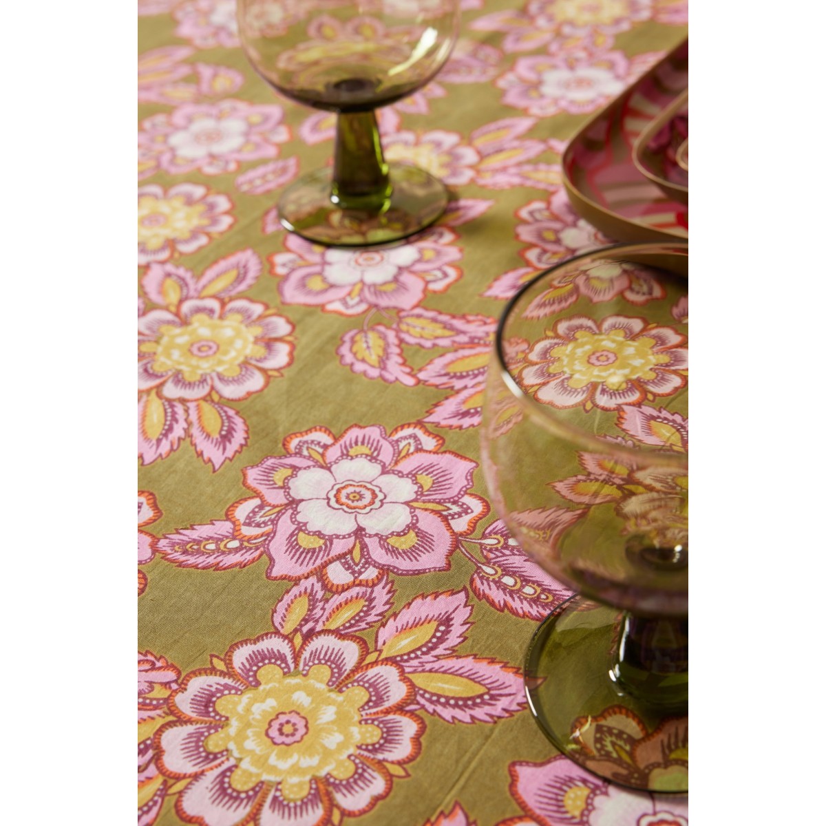Nappe Jakarta Olive 170x300 cm - Bonheur du Jour