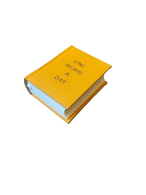 Mini Carnet Jaune – vue 2 – ONE WORD A DAY | George Genève