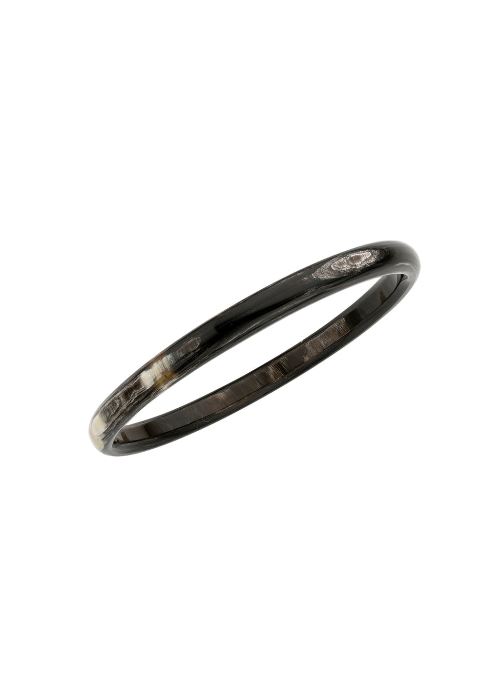 Bracelet Small Black Lupita Mya Bay en corne de buffle noire - George Genève