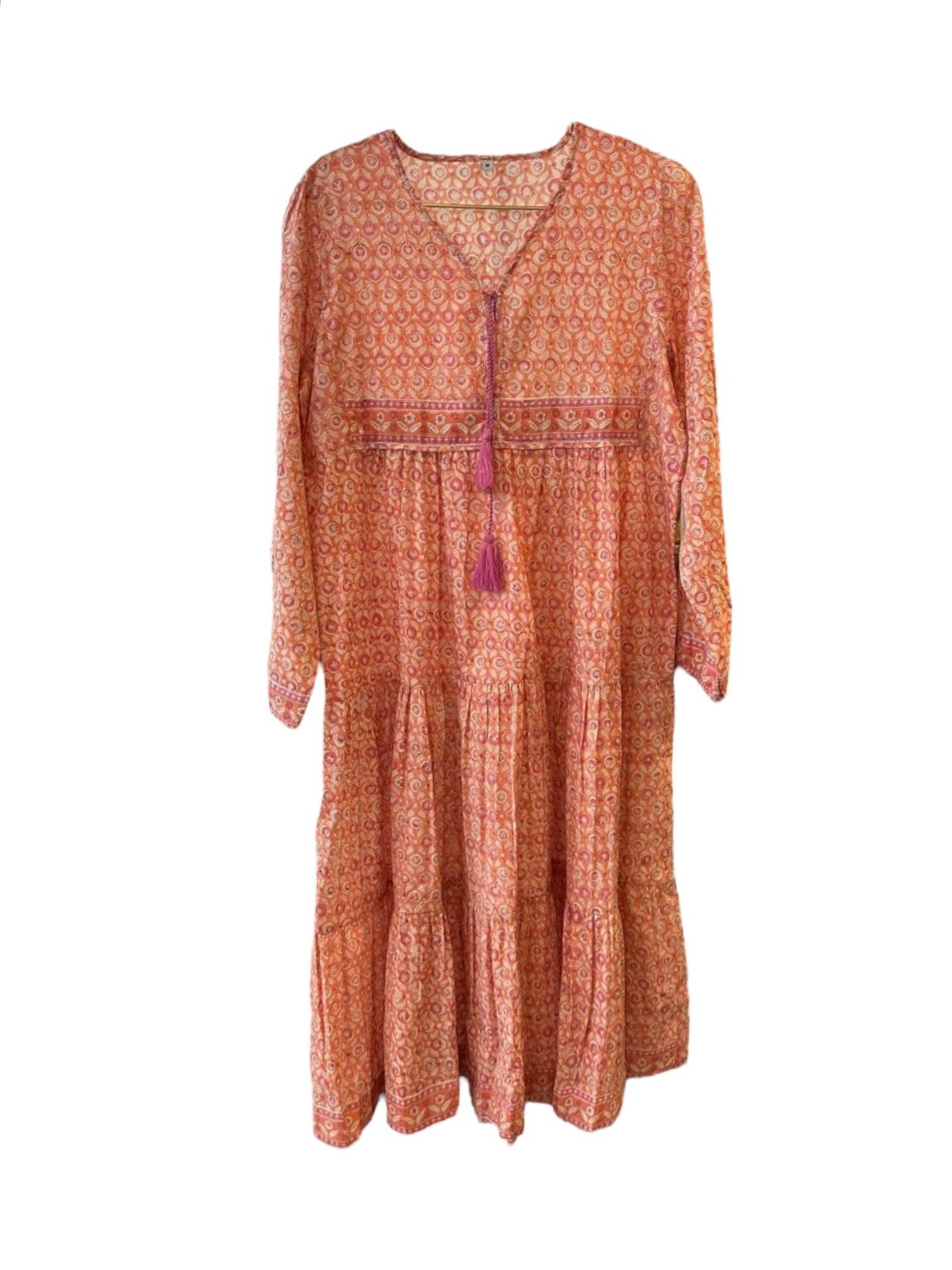 Robe indienne en coton Beige