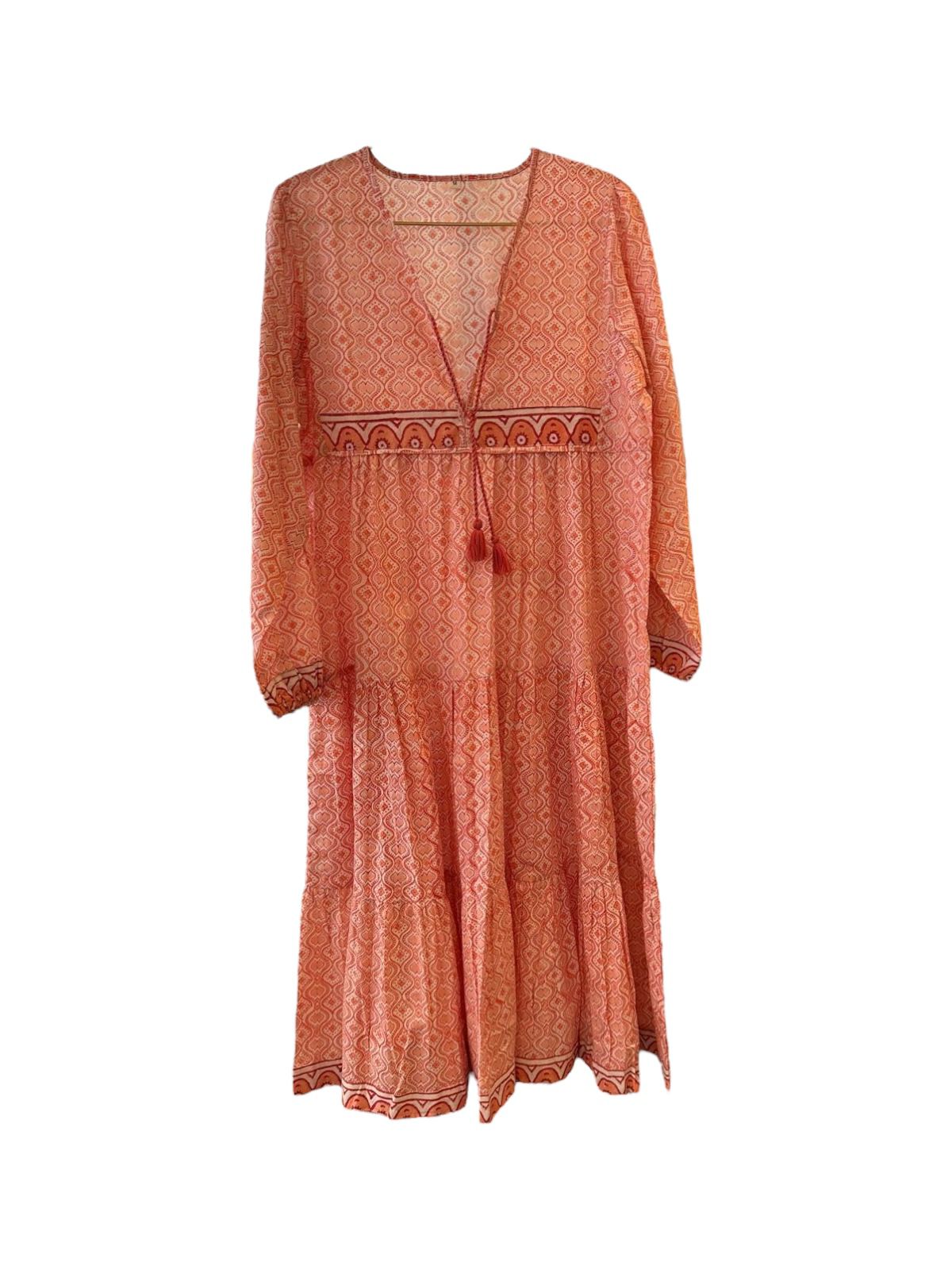 Robe indienne en coton Beige