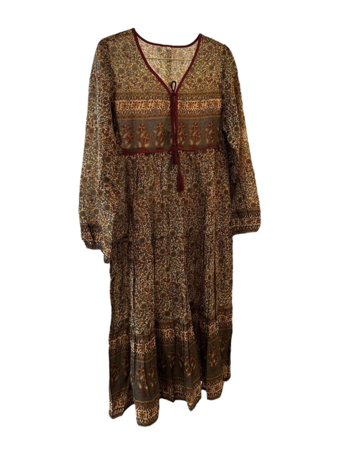 Robe indienne en coton Beige