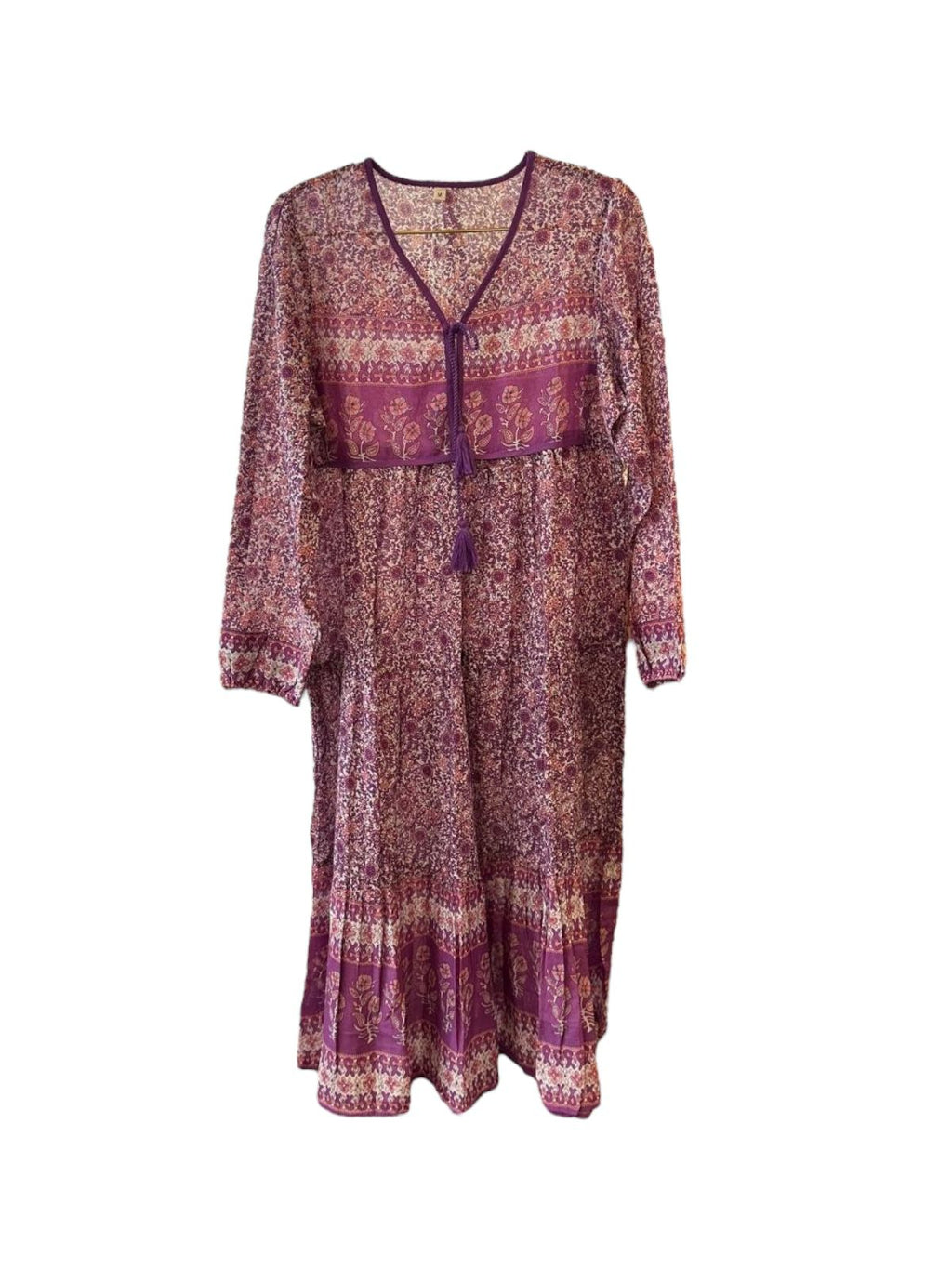 Robe indienne en coton Beige
