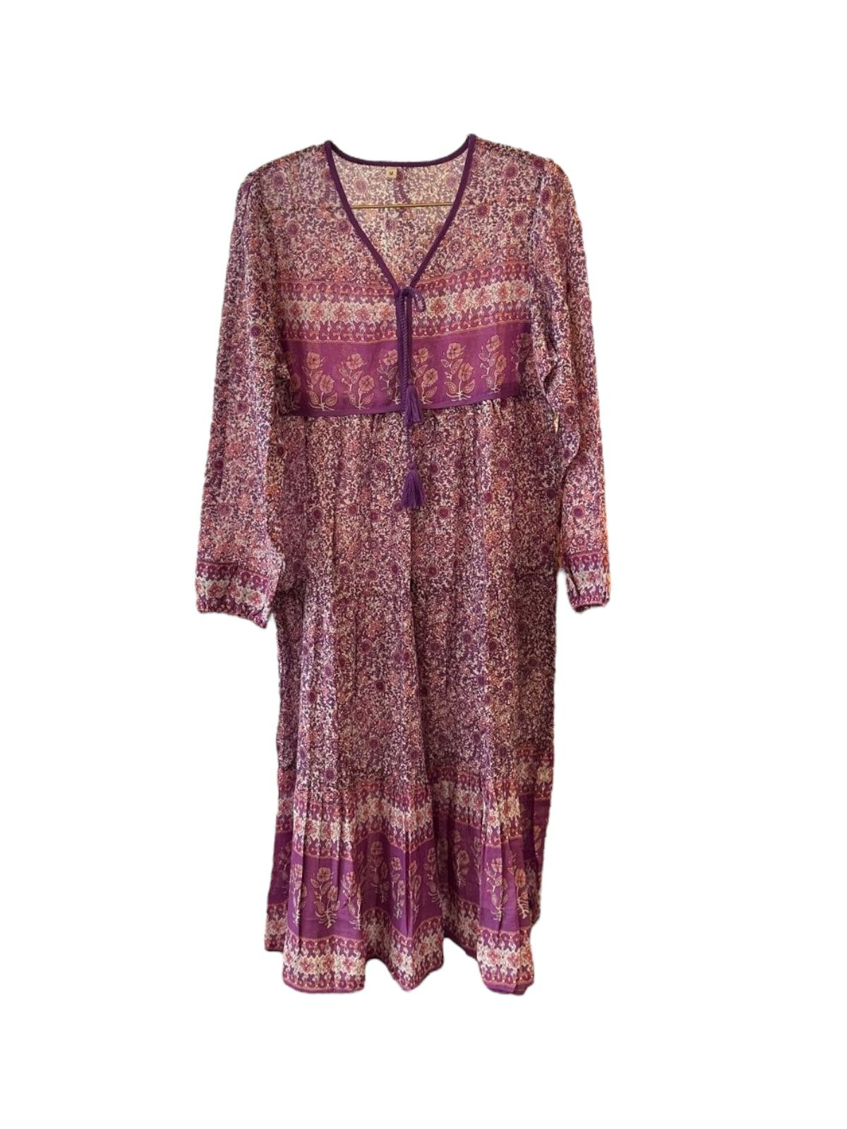 Robe indienne en coton Beige