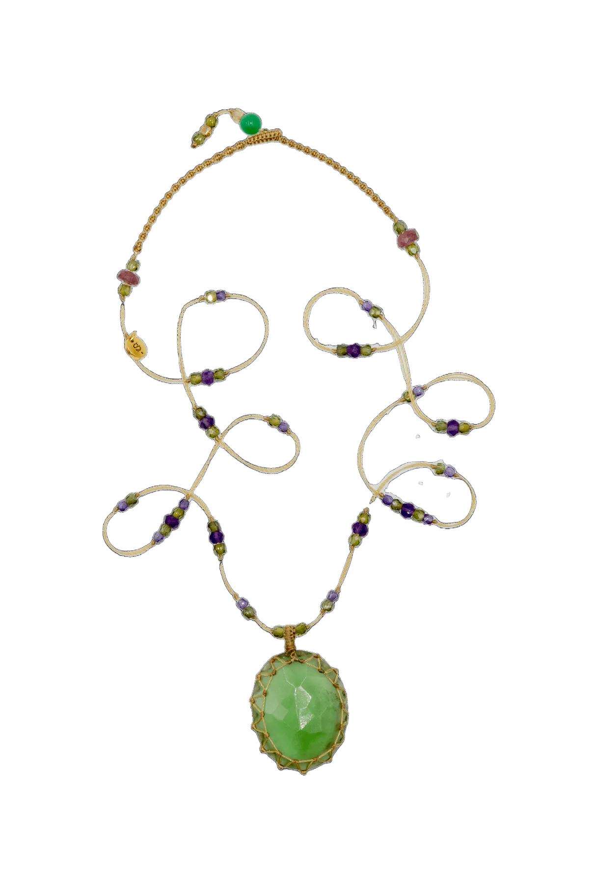 SHARING - Collier Tibétain Court - Serpentine