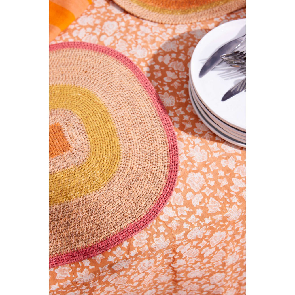 Bonheur du Jour Set de table Mada Corail en jonc de mer
