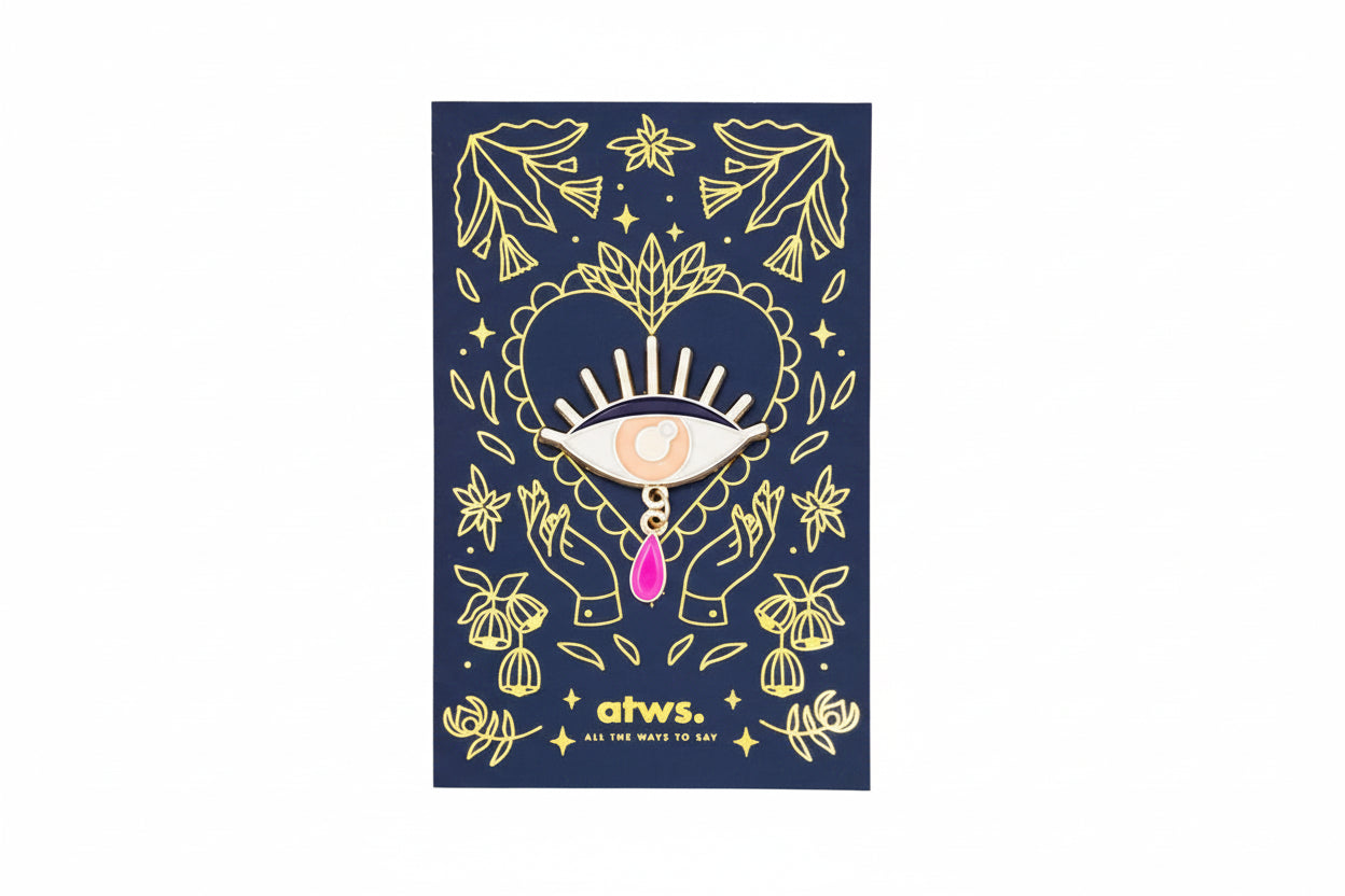 Pins Teardrop Eye XL – ALL THE WAYS TO SAY | George Genève