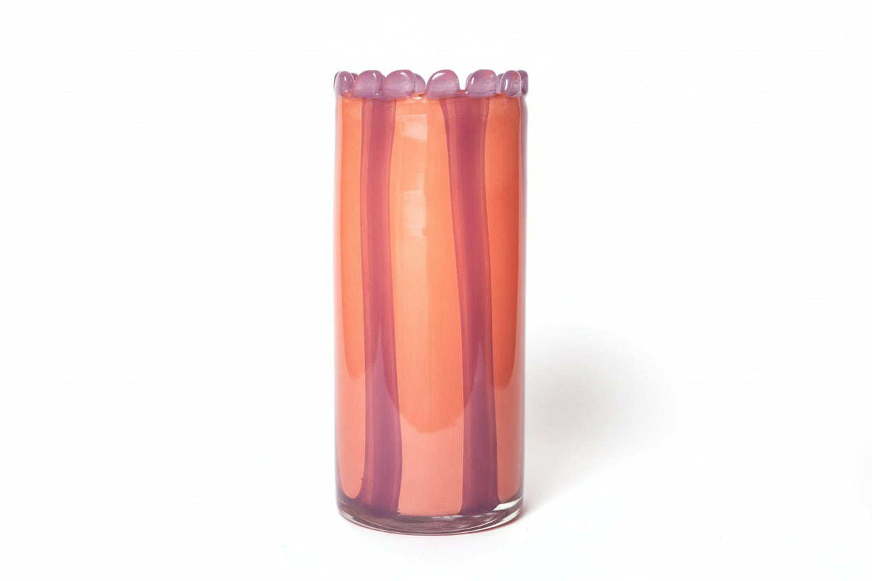 Vase droit bord perlé Pêche – MAISON LILO | George Genève