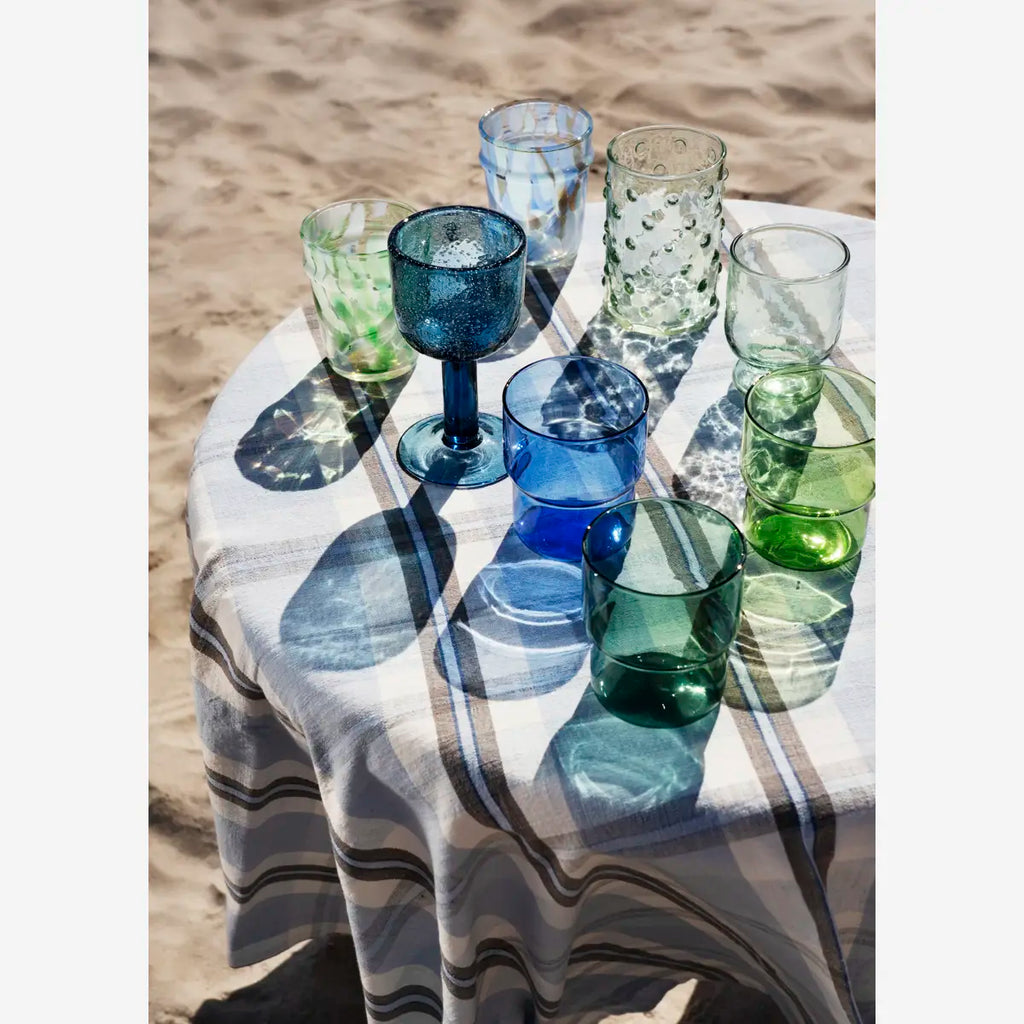 Duo Verres Bleu – vue 2 – MADAM STOLTZ | George Genève